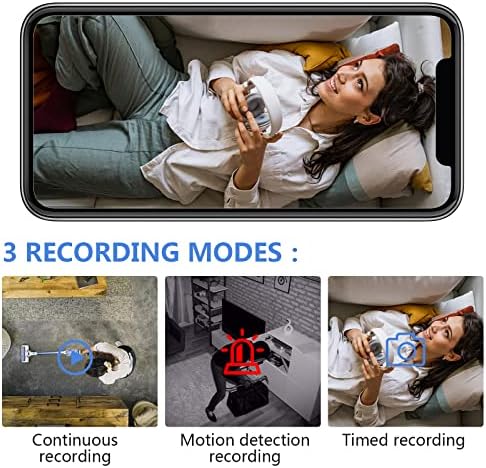 Ailuce Hidden Camera Detector de fumaça WiFi HD 1080p Câmera de espião Cam sem fio Cam com Detecção de Motion Recording