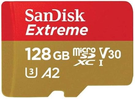 Sandisk Extreme 128 GB Micro SD Card de memória para GoPro trabalha com o pacote GoPro Hero 9 Black Camera