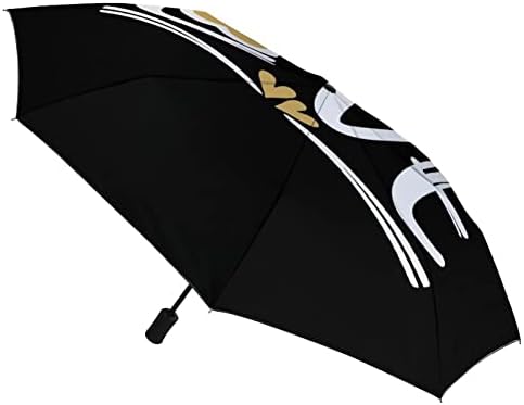 Love Dog Paw 3 Folds Umbrella Umbrella Anti-Uvrove Guarda Automática Automática da moda do vento