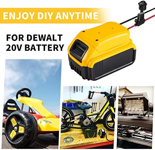 Adaptador de rodas de energia para DeWalt 20V Bateria 18V Dewalt DCB205 DCB206 DCB203 DOCK ENERGIENTE CONECTOR RC Toy,