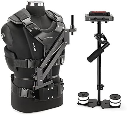 Estabilizador de câmera portátil Flycam 5000 com colete de braço de conforto. Operações precisas de equilíbrio, suaves e fadrinhas.