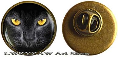 Gato broche jóias de gato broche de arte vestível pino charme gato pino preto gato charme broche, m246