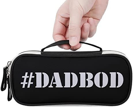 Dadbod Funny Funny Letra portátil bolsa de grande capacidade capa de capa de capa cosmética armazenamento de organizador de maquiagem