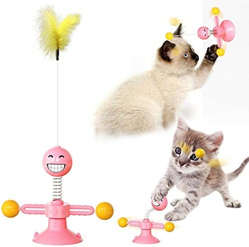 NC Spring Man provoca suprimentos de gato brinquedos de animais de estimação suprimentos de gato inteligência tocar brinquedos interativos rosa