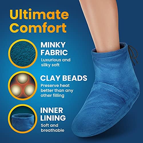 Botas e aquecedores de pés no microondas - calor de penetração profunda para aliviar a rigidez do pé, músculos doloridos e articulações,