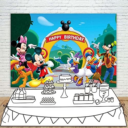 Mickey Mouse Clubhouse de Mickey Mouse Feliz Aniversário BABILIDADE 5x3 pés Mickey Mouse e seus amigos Borda