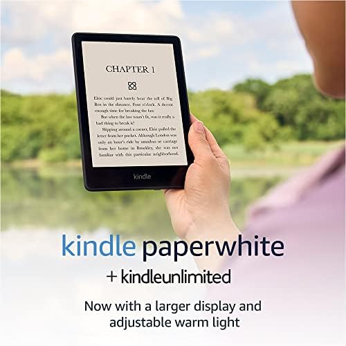 Kindle Paperwhite - agora com uma tela de 6,8 e luz quente ajustável - sem anúncios de tela de bloqueio - preto
