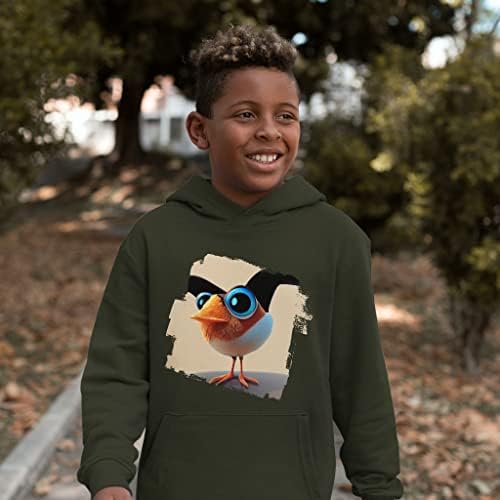 Capuz de lã de esponja de design de pássaros para crianças - capuz para crianças de desenho animado - capuz colorido para crianças