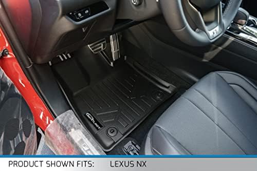 Smartliner Custom ajuste todos os meteorologia Mats de 2 linhas Definir preto compatível com 2022-2023 híbrido lexus nx/nx