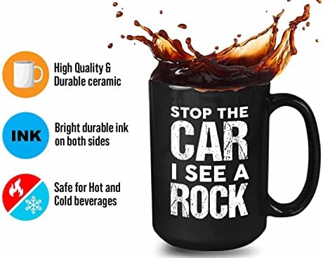 Bubble abraços geólogo caneca de café 15oz preto - pare o carro que eu vejo - geologia presente rock rock hunter Earth sciece