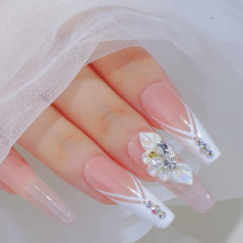 30pcs Acerros de unhas 3d Flor Nail Art Charms acrílico Jewels Acessórios Supplies, para mulheres Manicures DIY