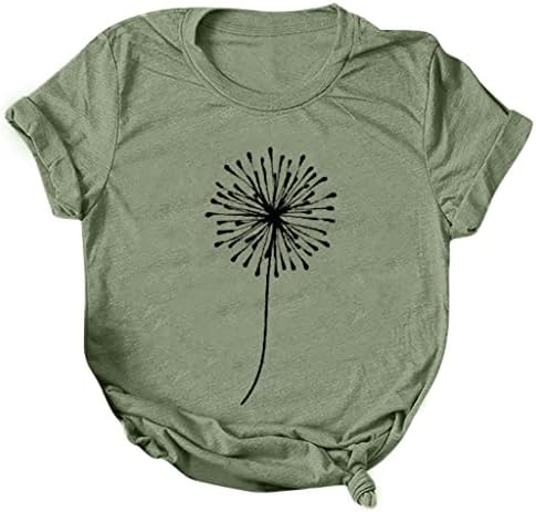 Camisetas para mulheres camisetas para mulheres impressão de flores de flor curta camiseta curta camiseta top top shirt