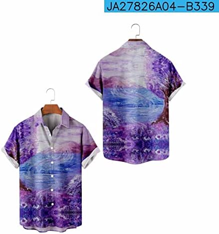 Camisetas masculinas Xiloccer Button Up Collav Sirt Casual T camisetas para homens Ter Suit Camisa masculina Camisas casuais férias de verão