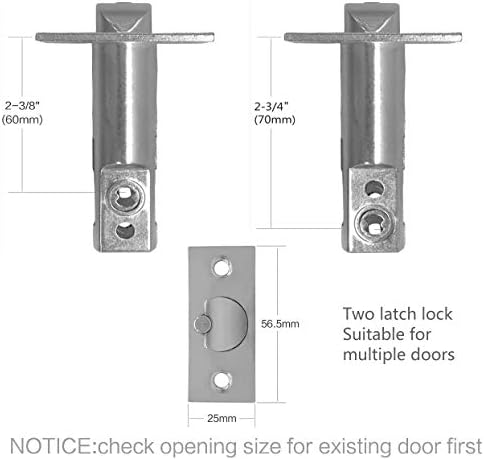Spotact Mechanical Keyless Porta Lock 6 Código Bloqueio, trava de trava 2-3/8 '' e 2-3/4 '', adequado para casa/hotel/escritório/estúdio/armazém/arquivos de arquivos