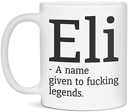 Engraçado Eli Mug, Eli Name Caneca, Caneca Eli Coffee, Branco de 11 onças