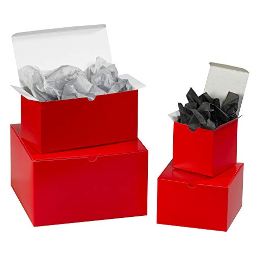 Caixas de presente Aviditi, 10 x 10 x 6 , caixas de montagem fácil de férias, boas para feriados, aniversários e ocasiões