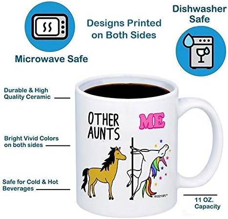 Outros tia me unicórnio caneca de café - copo de 11 onças para tia, irmã, tunticorn favorita da sobrinha, sobrinho - aniversário, Natal, caneca de apreciação