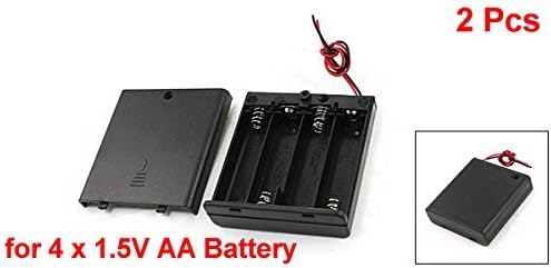 Onwon 4 x 1,5V AA Battery Case Holder Leva