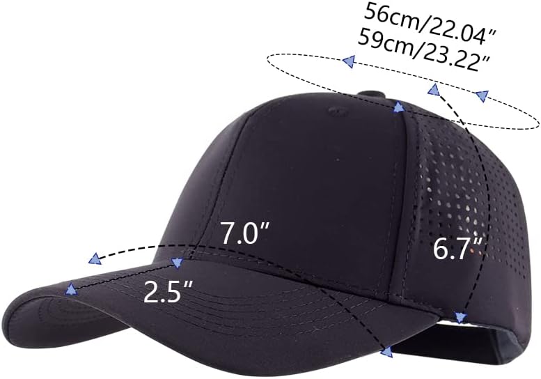 Langzhen unissex ajuste em malha ajustável chapéu rápido, bonés de beisebol clássicos homens para exercícios ao ar livre/esportes/pesca/corrida