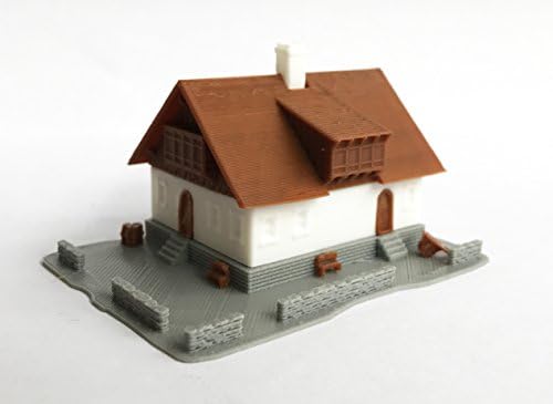 Modelos de outland Layout de trem Alpine Mountain Style Farm House Z Scale 1: 220