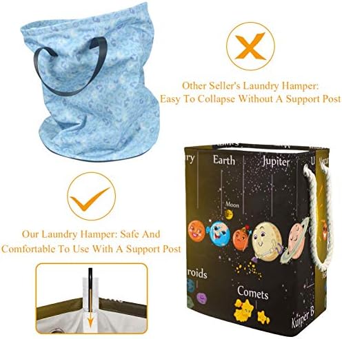 Indomer Children's Solar System Card Conceito 300D Oxford PVC Roupas impermeabilizadas cestas de roupas grandes para cobertores Toys no quarto