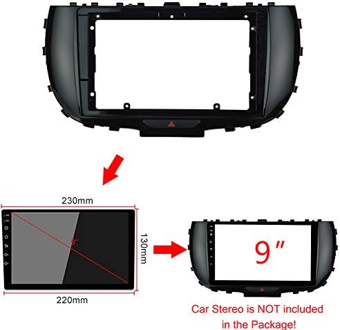 Estrutura de fáscia de rádio de carro de 9 polegadas para Kia Soul 2019-2020 DVD GPS Navi Player Playle Dash Kit de instalação de estéreo moldura de moldura