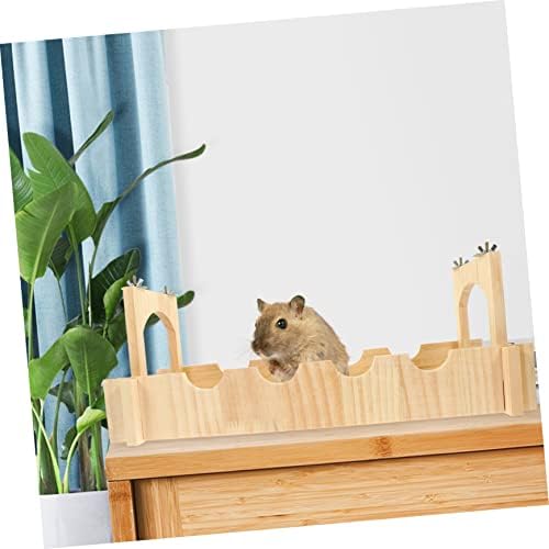 Balacoo Hamster Bed Hamster Ladder Toy Pequeno Animal Ponte de Madeira Brinquedos de Pássaro Brinquedos de Brinquedos de Brinquedos