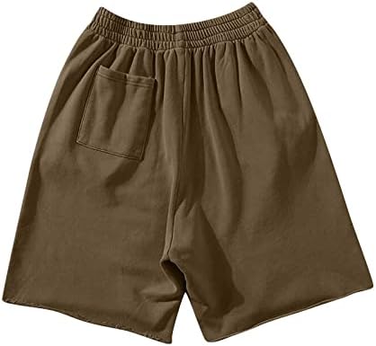 Shorts masculinos de wenkomg1, algodão sólido de streetwear leves shorts de estilo folgados de estilo largo com troncos de pernas