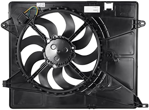 GM3115270 Conjunto do ventilador de resfriamento do radiador de estilo de fábrica compatível com Chevy Trax Mexico 2015-2020, 12V, preto