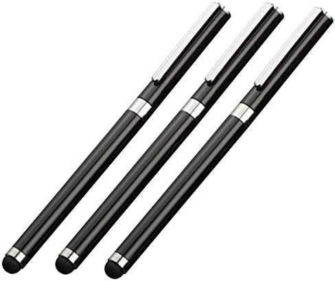 Tek Styz Pro Stylus + caneta compatível com Jabra Elite 3 com toque de alta sensibilidade personalizado e tinta preta! [3 Pack-Black]