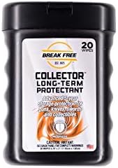 Break Free Collector Gun Cleaner Wipes, Protetante a longo prazo, toalhetes de pano, 20 lenços