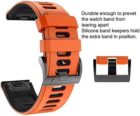 TTUCFA Sport Silicone Smart Watch Bracelet Strap for Garmin Fenix ​​6x 7 7x 3HR 935 945 ABORDAÇÃO S60 S62 Quick EasyFit WatchBand