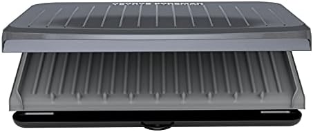 George Foreman 9 Plate Classic Plate Grill e Panini Press, Gray, GRS120GT