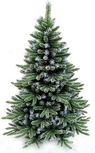 Dulplay 6,8 pés PVC agulhas de neve árvore de Natal artificial, com árvores decoradas com Stand Metal Stand, para decoração de férias internas