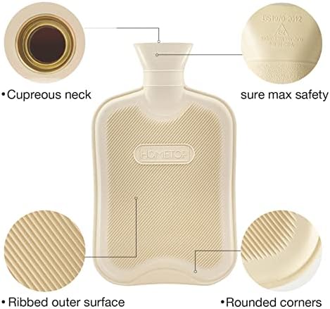 Hometop Premium Classic Rubber Hot Water Bottle e Star Print Knit Cover