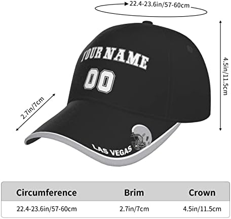 Cap Hat de futebol personalizado Nome personalizado Número de fãs de futebol presentes para homens jovens mulheres jovens