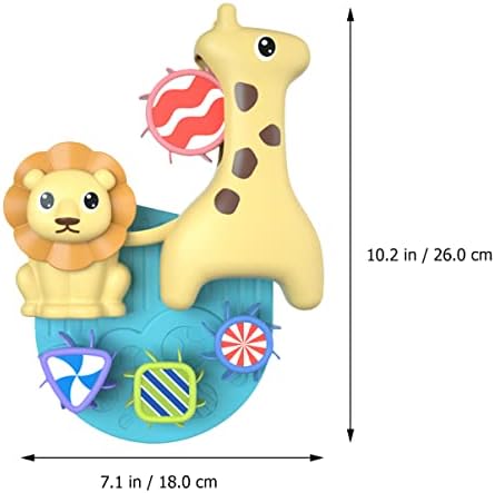 Toyvian Baby Bathtub 2Sets Copo Baby Banho de banho Banho de banho Banho de leite de desenho animado para brinquedos rotação adorável criança criança brinquedo animal girafa otário girafa