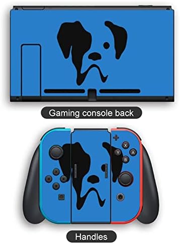 Boxer Dog Compatível com Switch/Switch Lite Console Joy-Con Dock Skin Skin Skin Set Full Impressed Pattern Cover