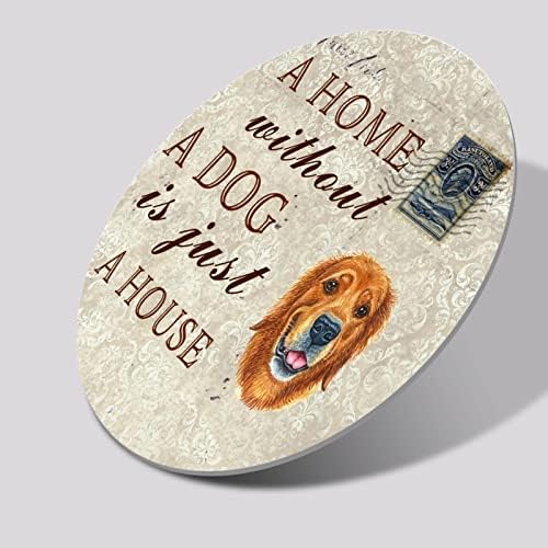 Uma casa sem cachorro é apenas uma casa de cão de metal engraçado placa de metal com arte de metal com citação de animais de estimação sarcástica citação rústica do cão de cã