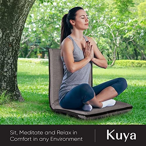 Cadeira de piso japonês kuya com suporte para trás - assentos premium para adultos e crianças - almofada de meditação com