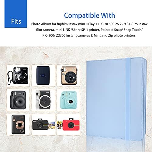 2 PCs 256 Fotos Álbum para Fujifilm Instax Mini Camera, Polaroid 2 ”X3” Zink Pictures, 2x3 Livro de álbum de fotos para Fujifilm