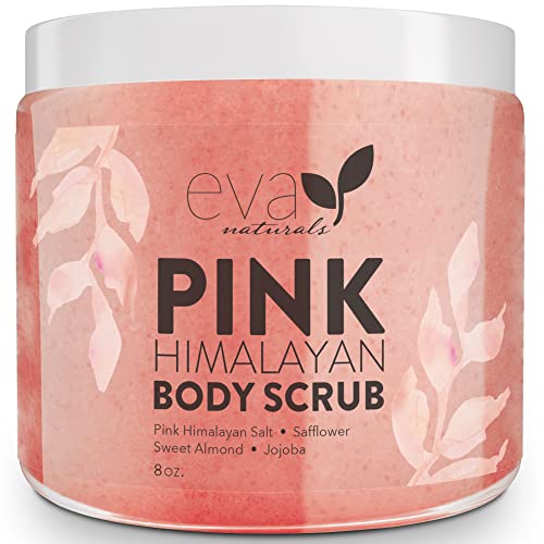 Scrub corporal do Himalaia rosa por Eva Naturals - esfoliando esfoliação corporal, esfoliante do corpo e esfoliação