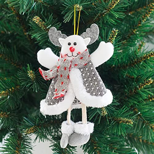 Natal Pequeno pingente de Natal Cinza e Windbreaker Doll Old Man Man Pingente Pingente Decoração Gift Catcher String Lights