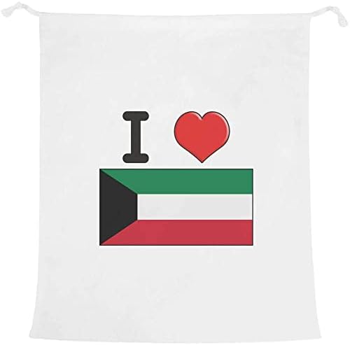 Azeeda 'I Love Kuwait' Lavanderia/Bolsa de Lavagem/Armazenamento
