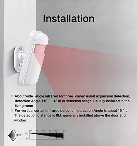 Sensor volumétrico de movimento PIR Desector de alarme sem fio sem fio, compatível com todos os painéis de controle