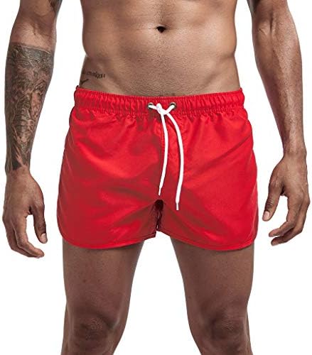 Kbndieu costura tronco de natação para homens shorts de surf para homens para calças rápidas e secas para adolescentes correndo esporte calça