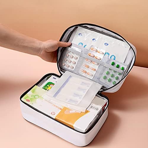 Kit de primeiros socorros PHONME Saco de medicamentos portáteis em camadas multifuncionais para carros de escritório em casa para