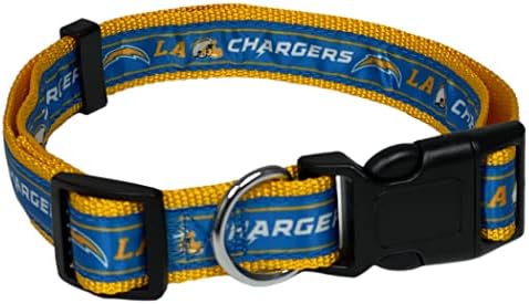 NFL Pet Collar Los Angeles Chargers Collar, colarinho de time de futebol médio para cães e gatos. Um colarinho de gato brilhante
