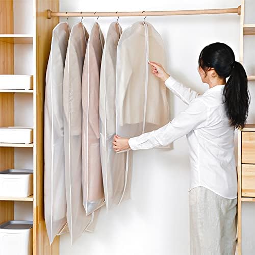 Sacos de vestuário de Tstots para roupas claras penduradas no armário de armazenamento de pó à prova de pó Capa de roupa de vestuário