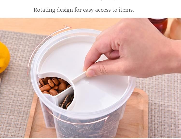 Liruxun 4 grades dispensador de alimentos transparentes grãos de cozinha latas de armazenamento latas de armazenamento de cozinha
